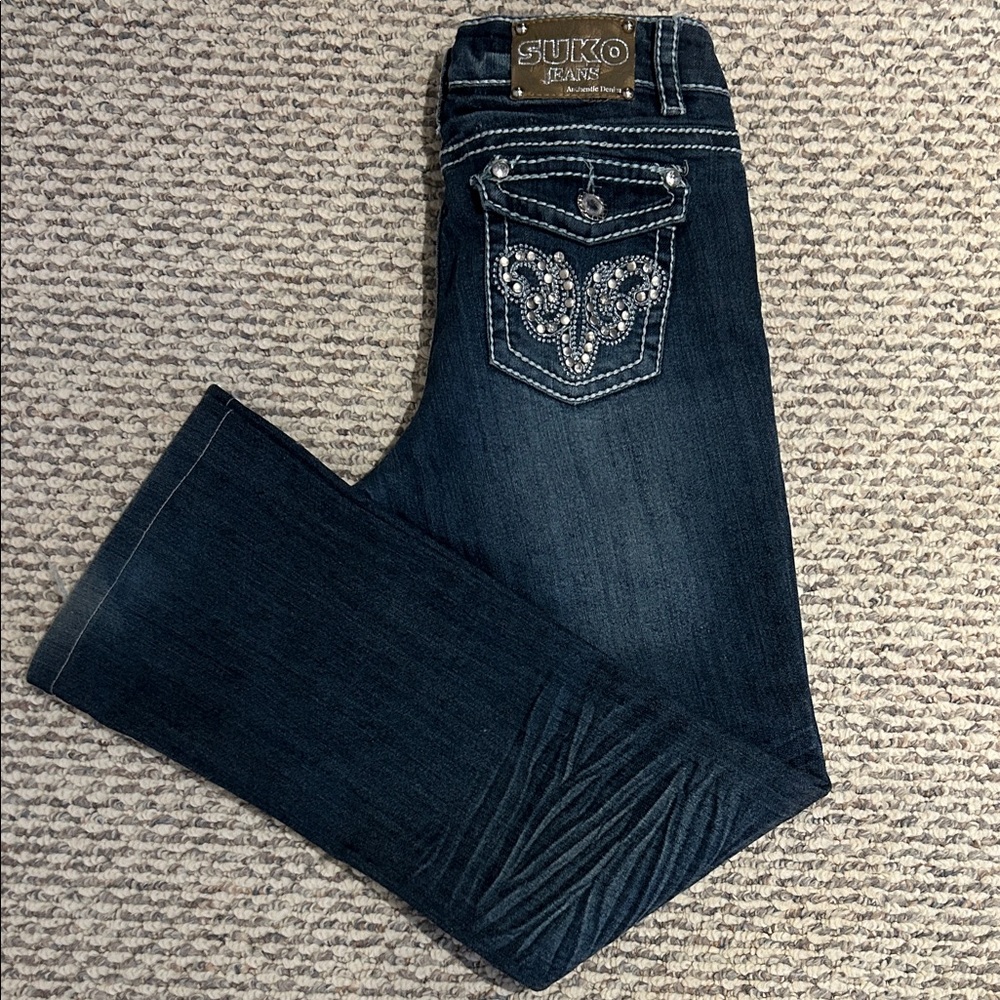 Suko Women's Elegant Blue Boot Cut Jeans